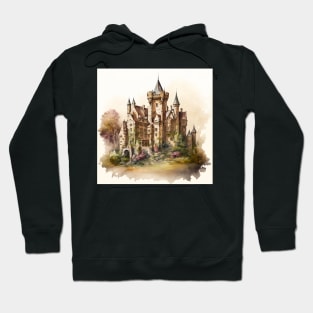 Castle Watercolor Fantasy Hoodie